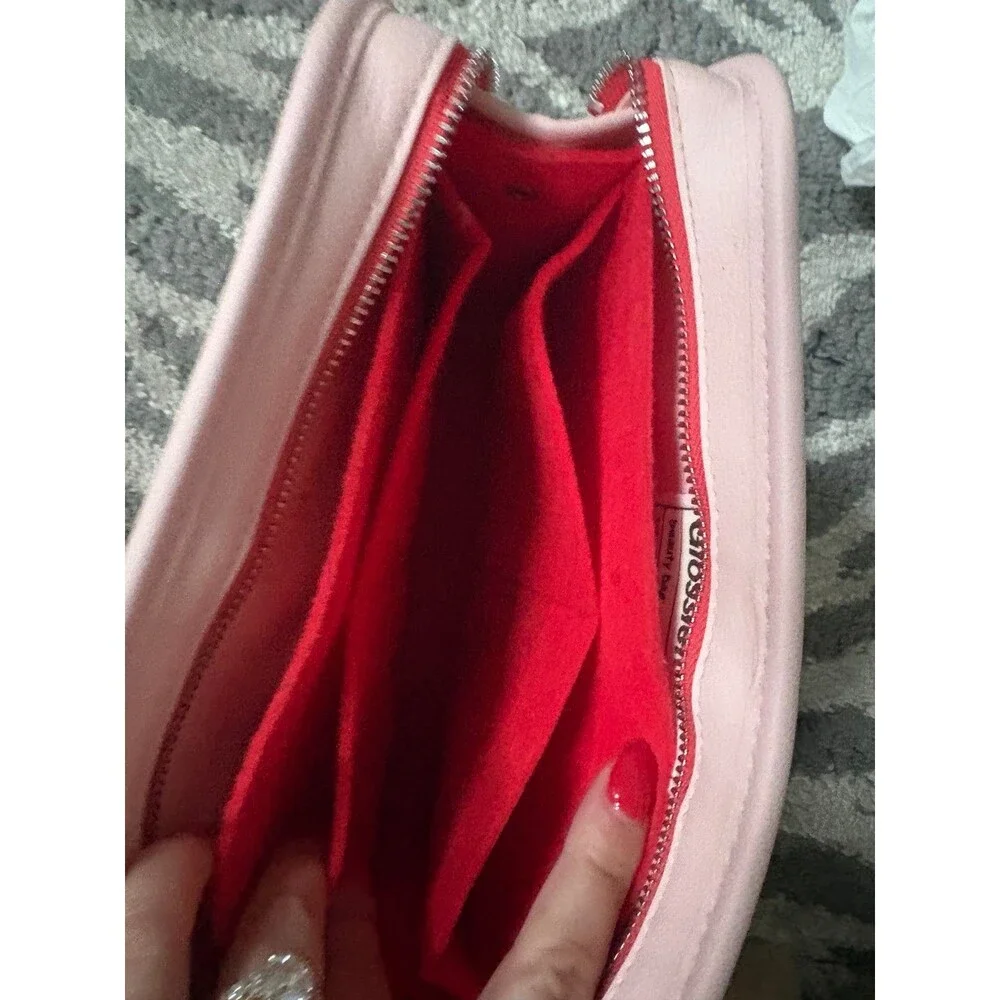 Glossier The Beauty Bag in Pink and Red